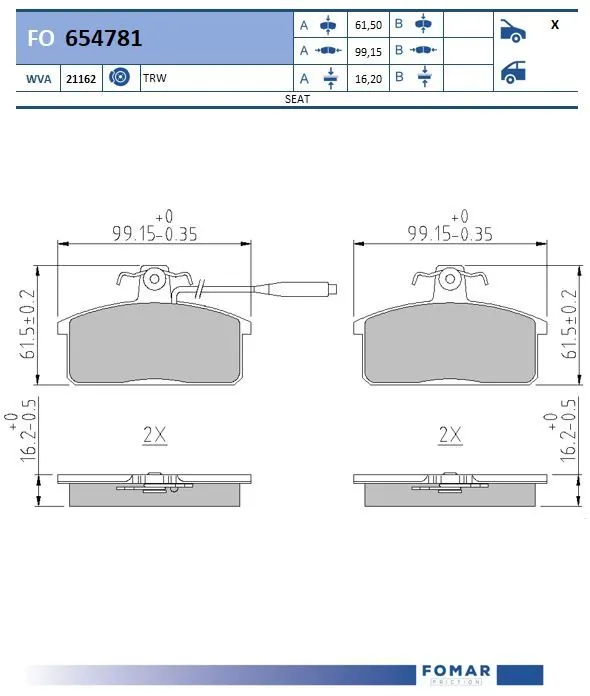 Brake Pad Set, disc brake